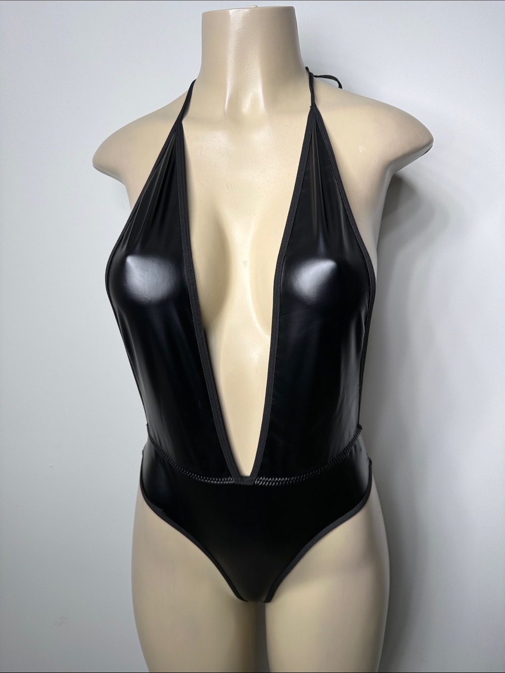 Black Plunge One-Piece Swimsuit - Women's Swim